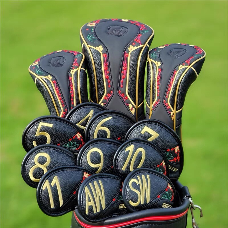 Golf Driver Fairway Wood Iron Mallet Putter Head Cover Honma Classic Flower