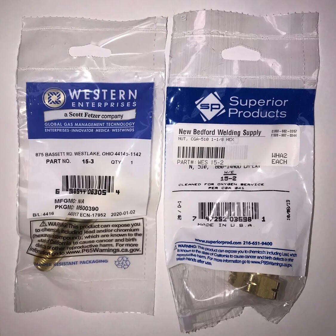 Replacement Nut & Nipple CGA510 Propane  & Acetylene