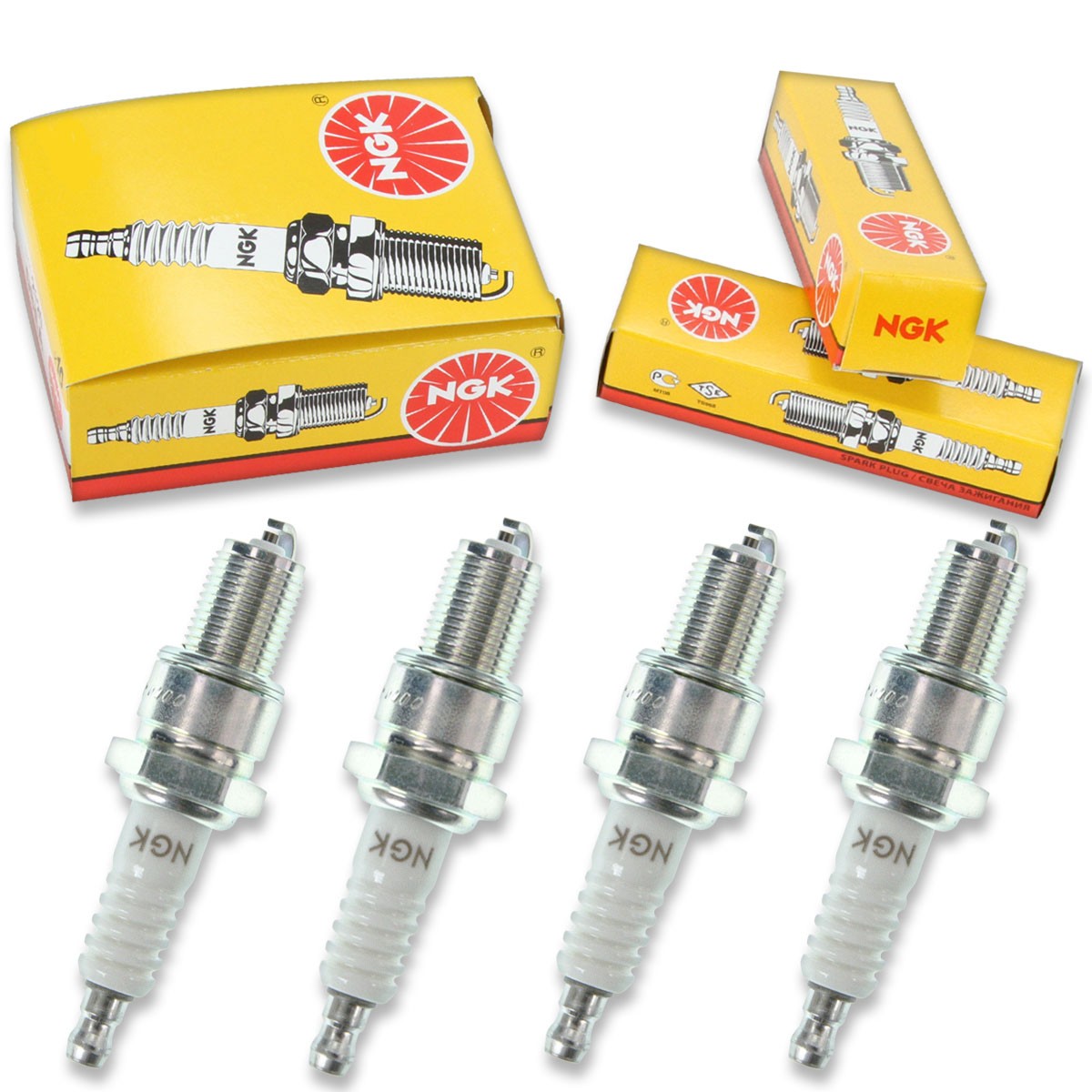 4pcs NGK 7526 Standard BP9ES Motorcycle Spark Plug Tune Up Kit Set sw