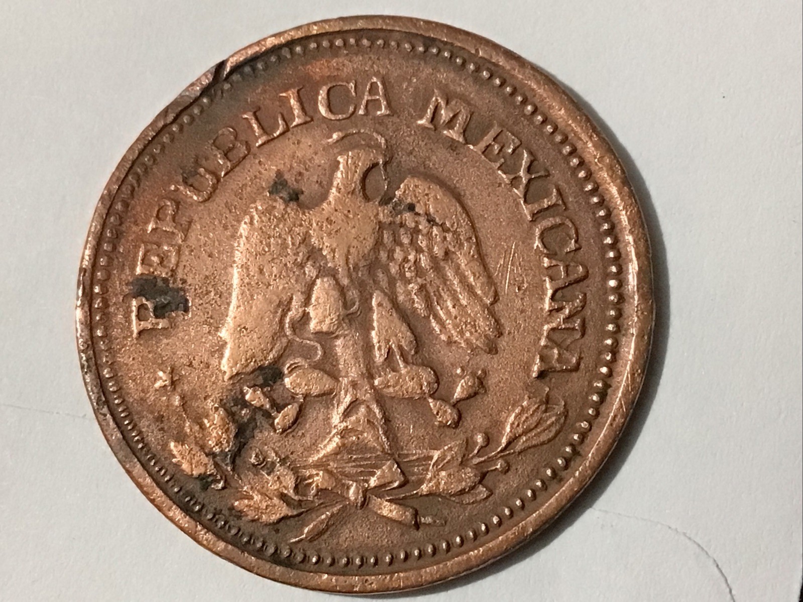 1915 Mexico 50 Centavos Guerrero Mexican Revolution Campo Morado