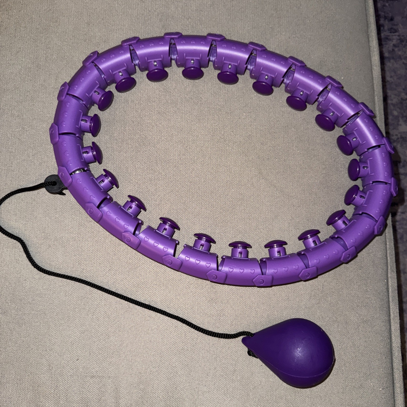 Infinity Hoop Weighted Hula Hoop, 21 Links, Purple