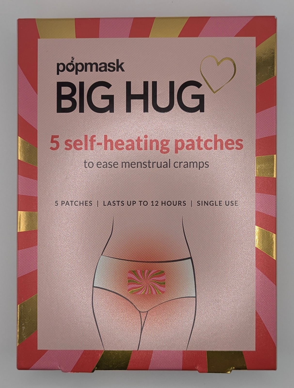 Popmask - Big Hug - Pack of 5 self-heating patches - To ease menstrual cramps