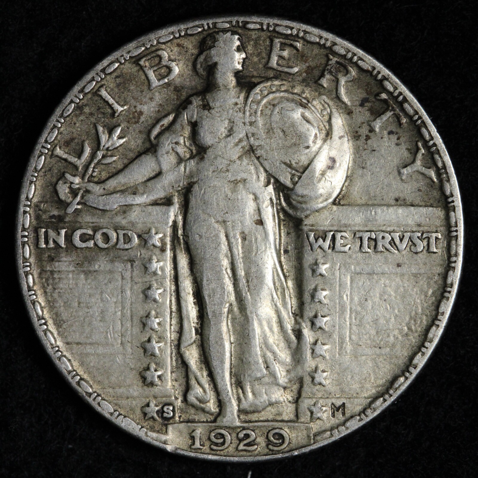 1929-S Standing Liberty Silver Quarter XF E349 JACK