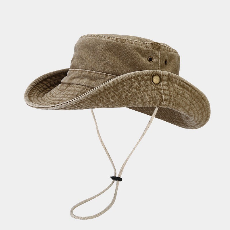 Convertible Cowboy Hat Boonie Bucket Cap Wide Brim Outdoor Hiking Fishing Sun
