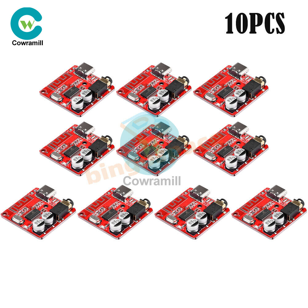 10PCS 3.7V-5V Mini Bluetooth 5.0 Audio Receiver MP3 Decoder Amplifier Module.