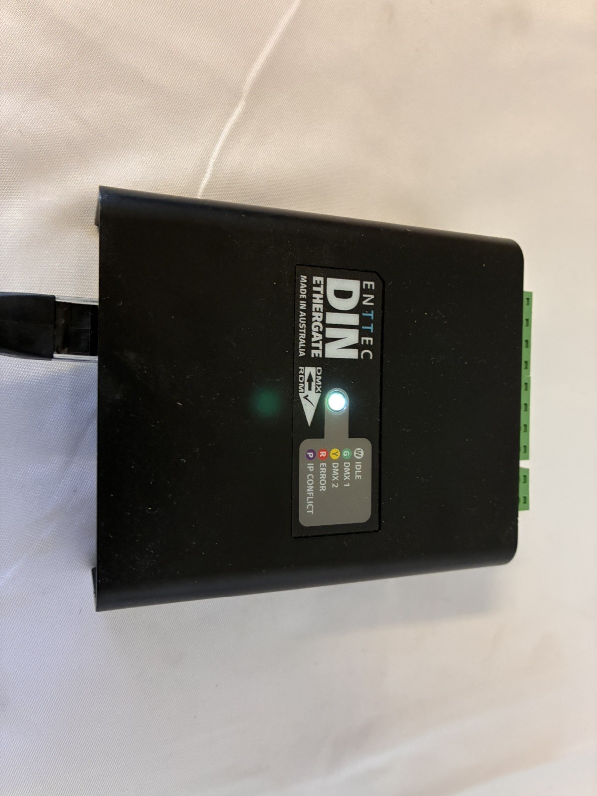 ENTTEC DIN Ethergate Mk2 POE 71031 2 Universe Bi-Directional Ethernet to DMX