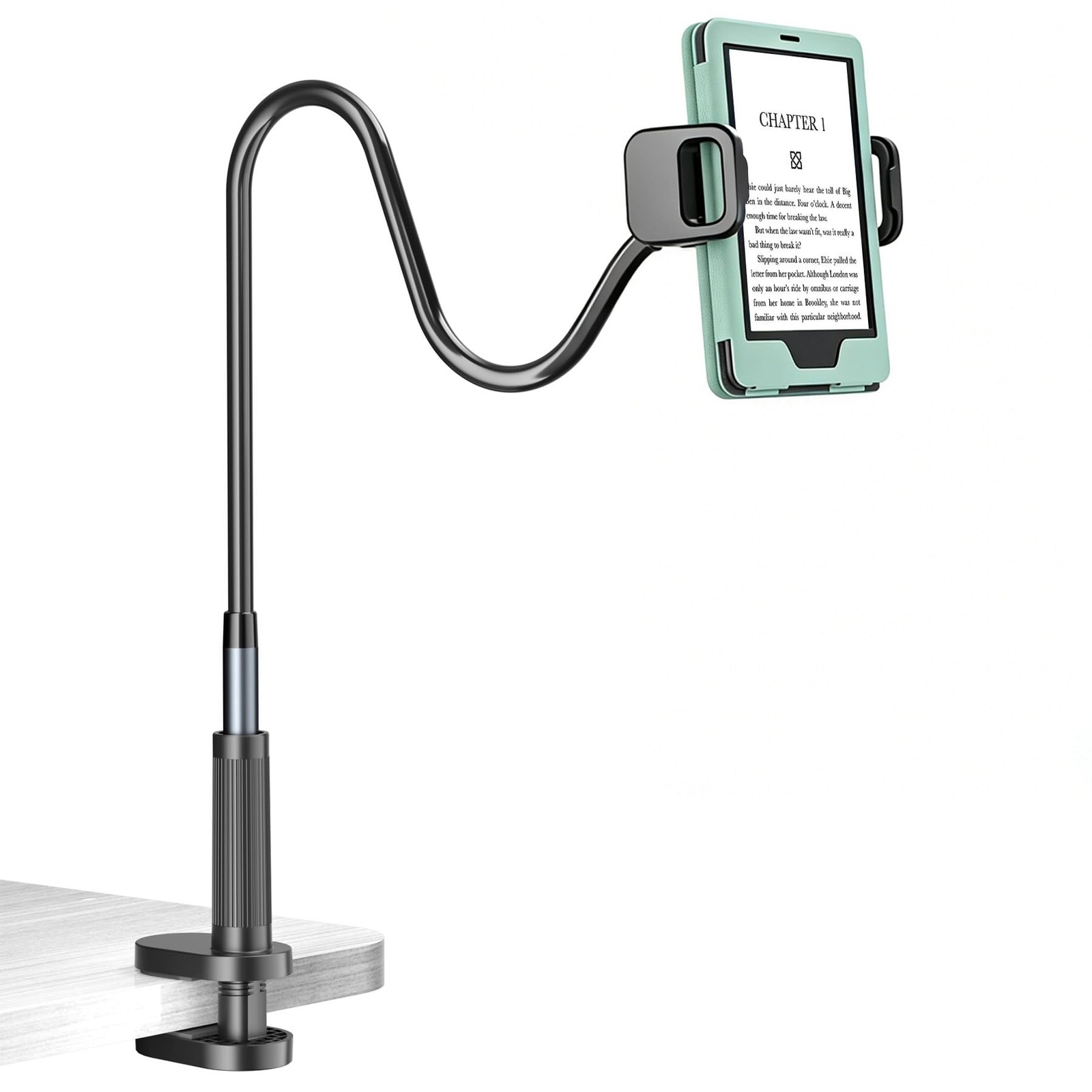 Long Gooseneck Tablet Holder Bed Mount Flexible Arm for iPad eReader Kindle Phon