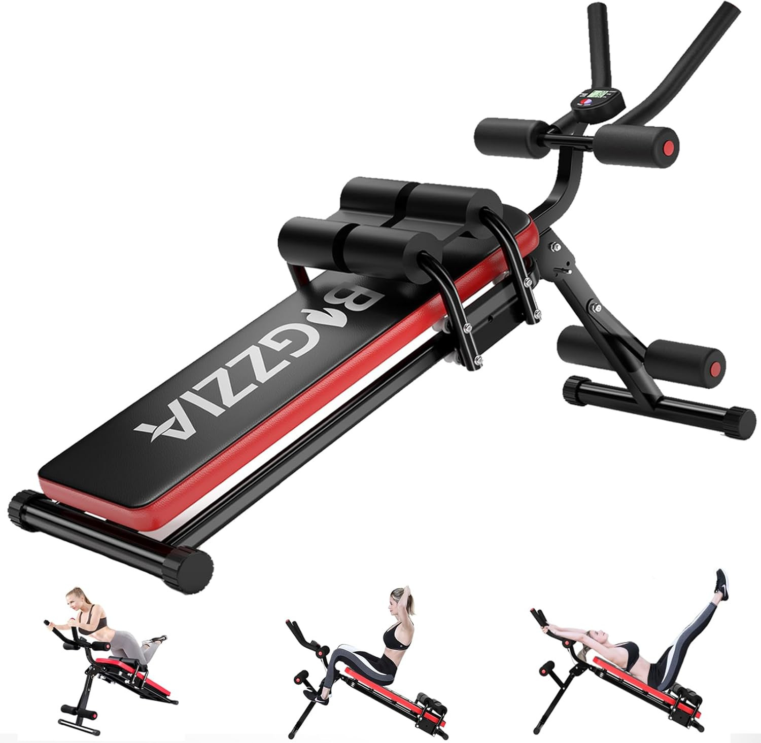 Bigzzia Ab Machine, 5-In-1 Adjustable Ab Workout Bench Core Abdomen Trainer for