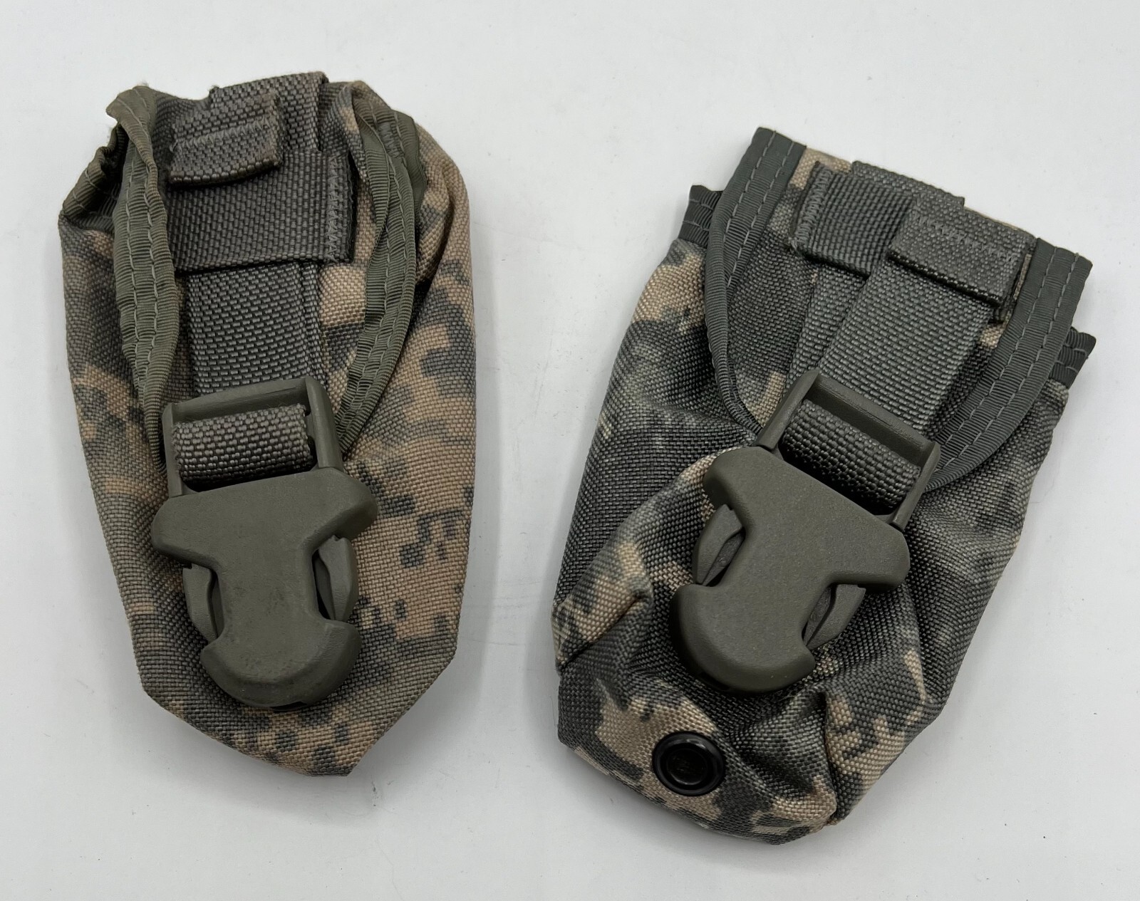 LOT OF 2 MOLLE II Flash Grenade Pouches Army ACU Digital Camo Surplus Kit Gear