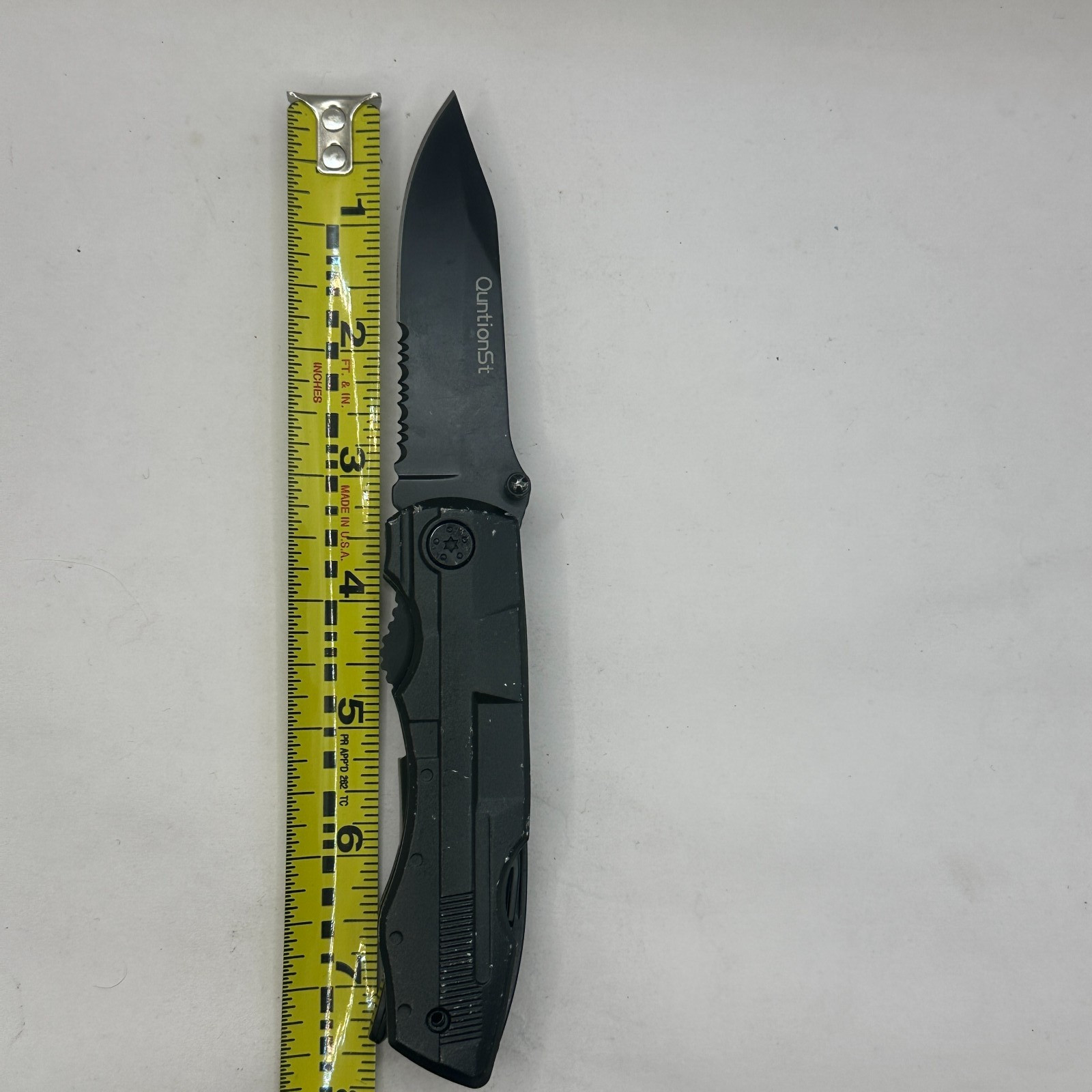 QuntionSt Pocket Knife Multitool Lock Screwdriver Camping Fold 7"