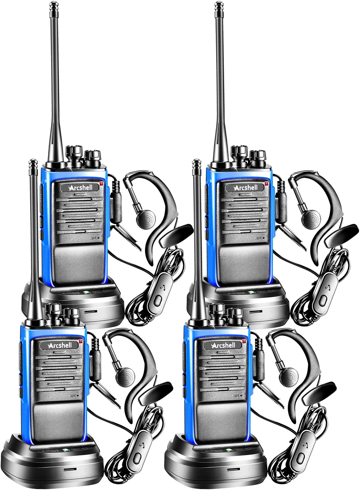 Walkie Talkies 4 Pack Long Range Two Way Radios with Charger