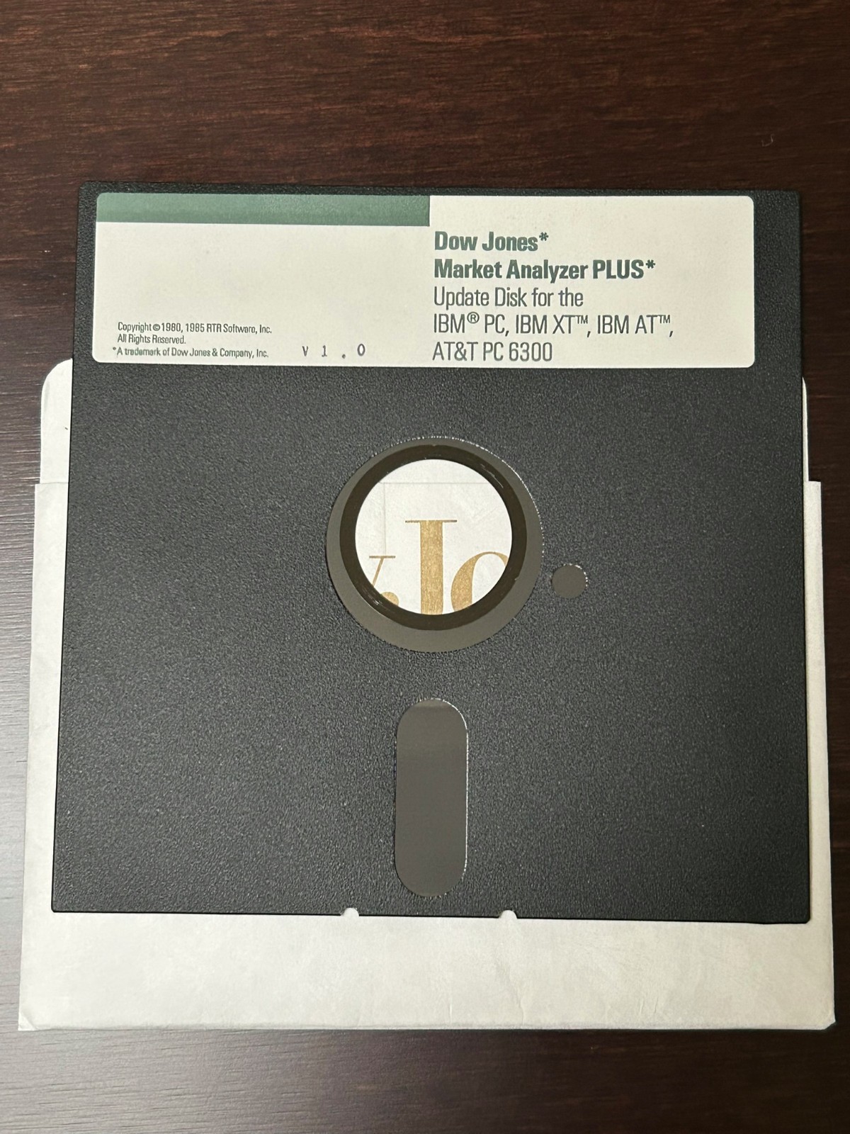 Market Analyzer PLUS by Dow Jones - Version 1 Vintage Software for IBM PC