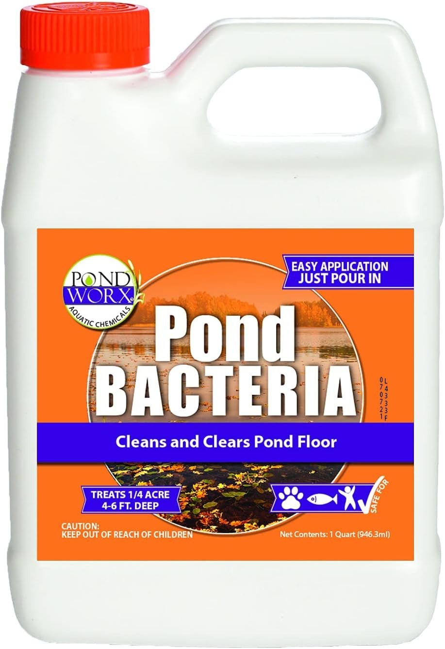Pondworx Pond Bacteria - Concentrated & Formulated for Large Ponds, Water Featur