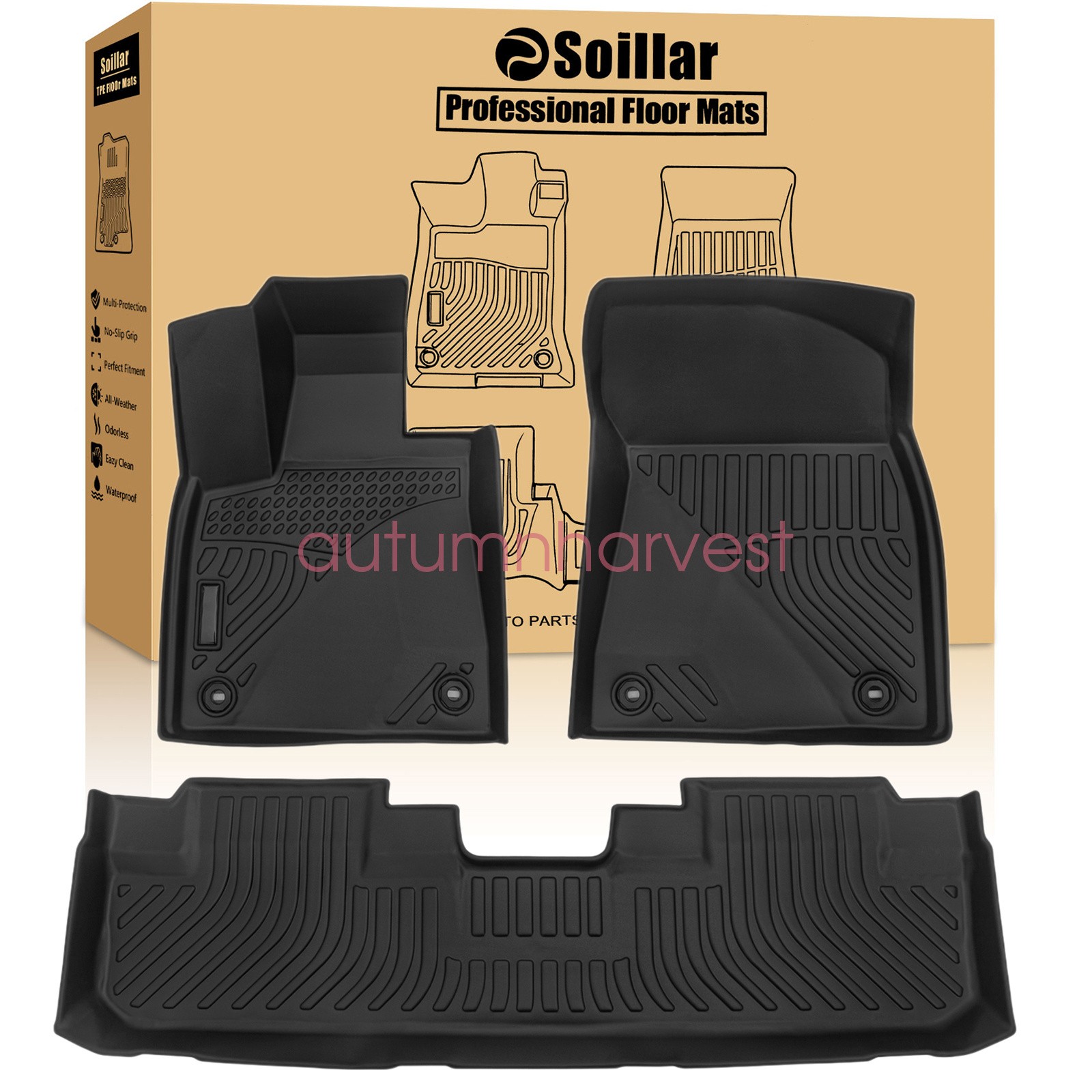 Floor Mats Liner For 2016 2017 2018 2019 2020 2021 2022 Lexus RX350L/450hL TPE