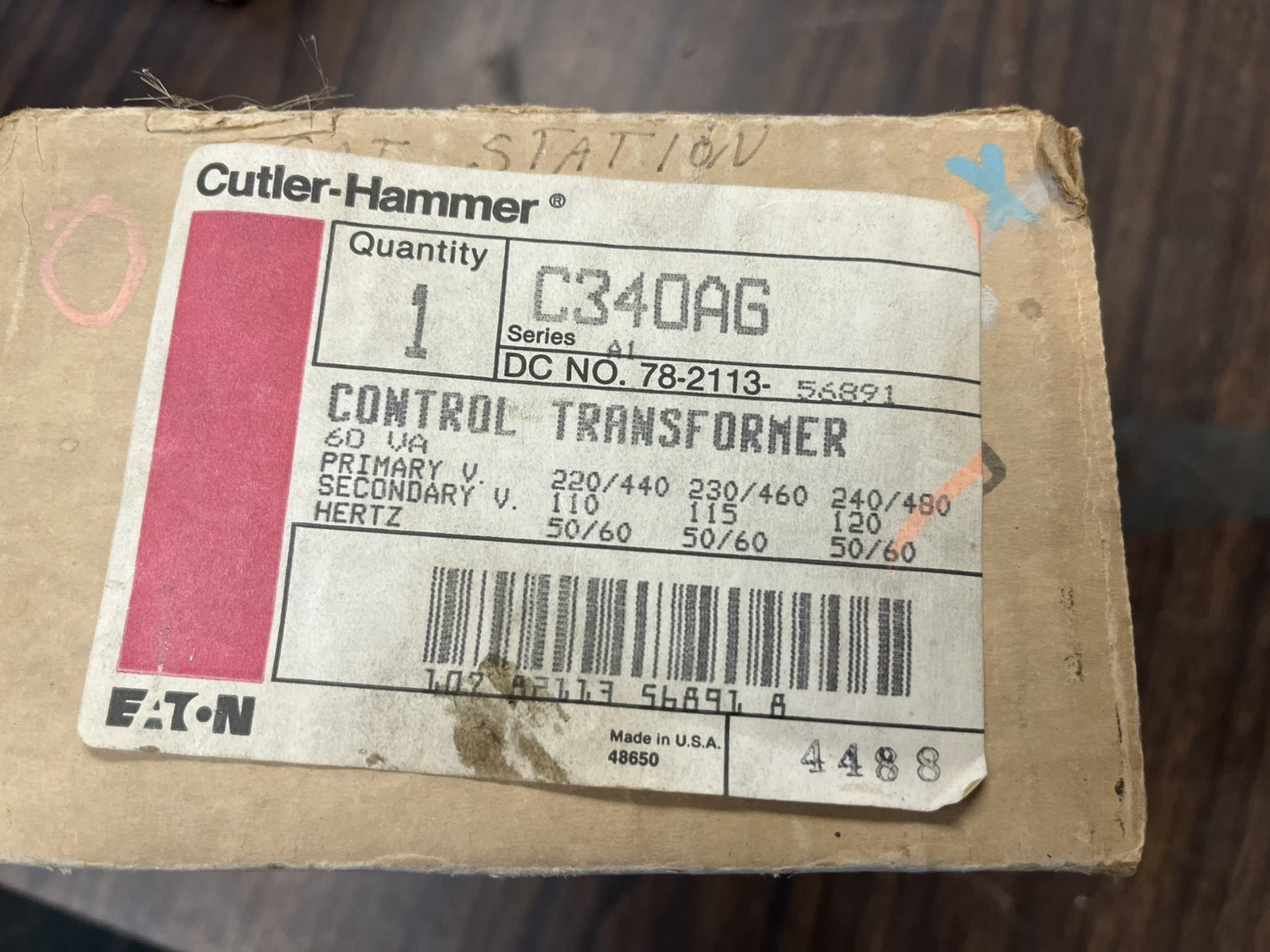 Lot of 2.   Cutler-hammer C340AG Transformer Unused old stock.