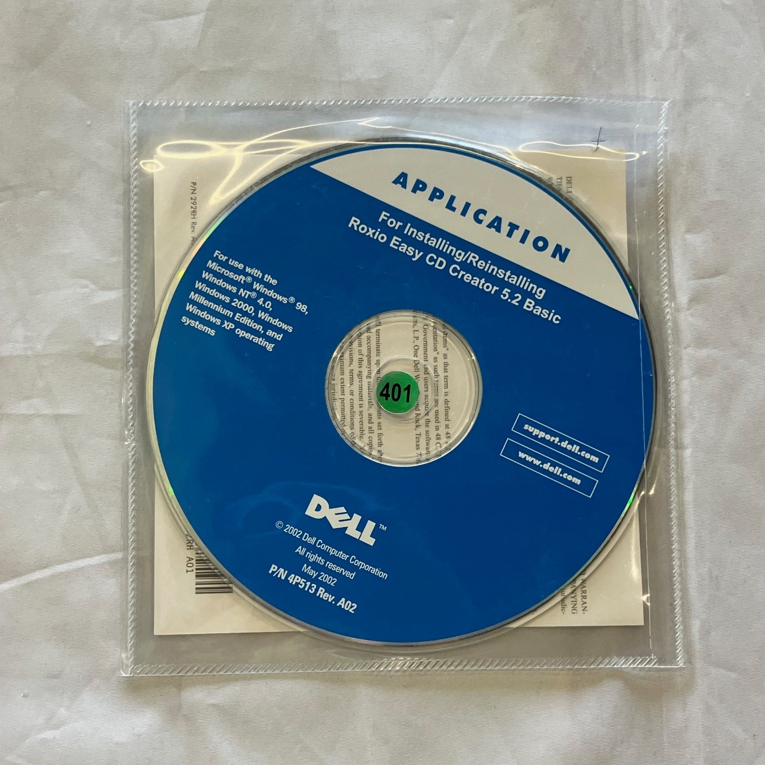 NEW, SEALED Dell Roxio Easy CD Creator 5.2 Basic for Installing/Reinstalling