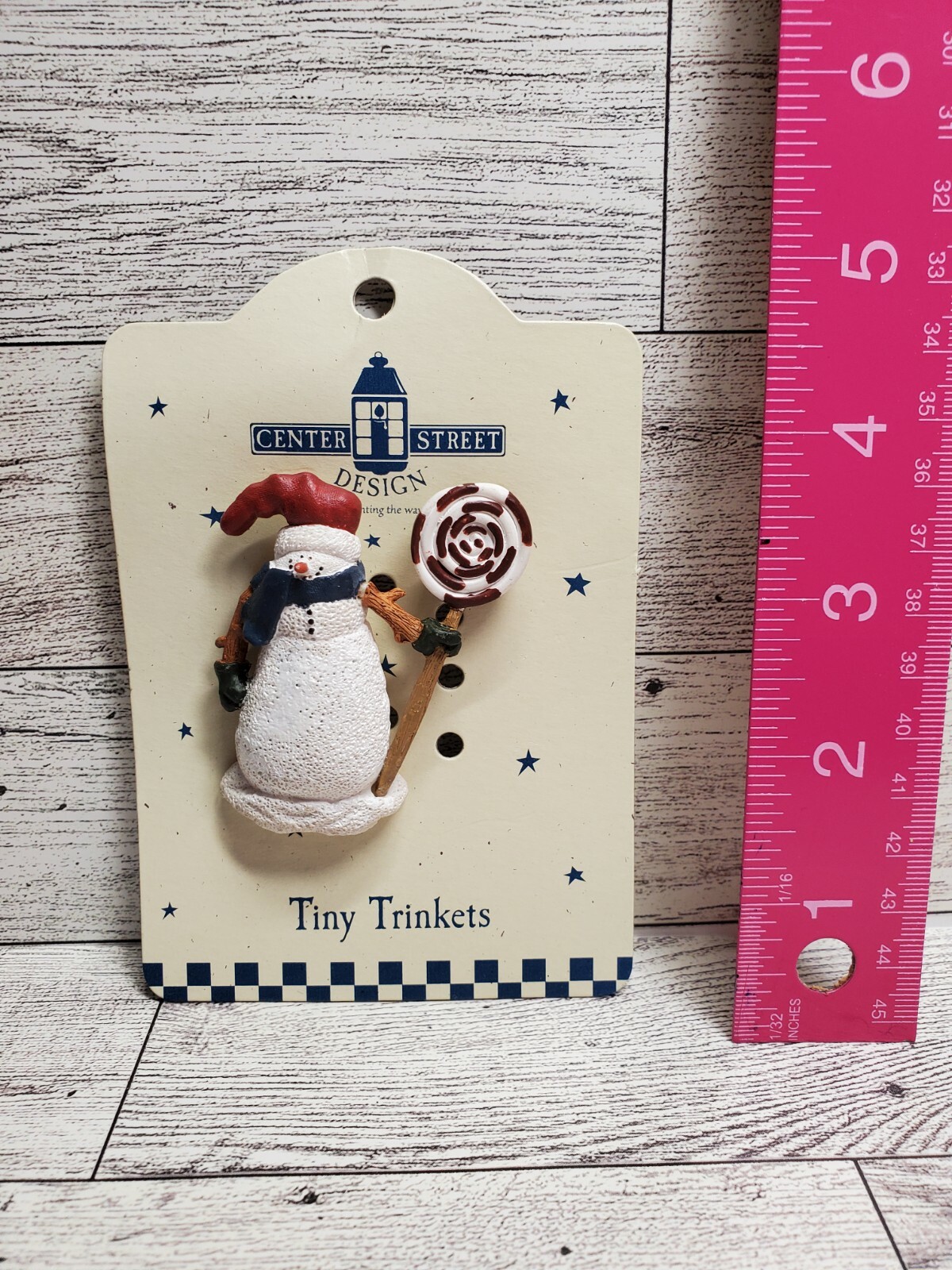 Center Street Design Tiny Trinkets Christmas Winter Snowman  2.5" Lapel Pin
