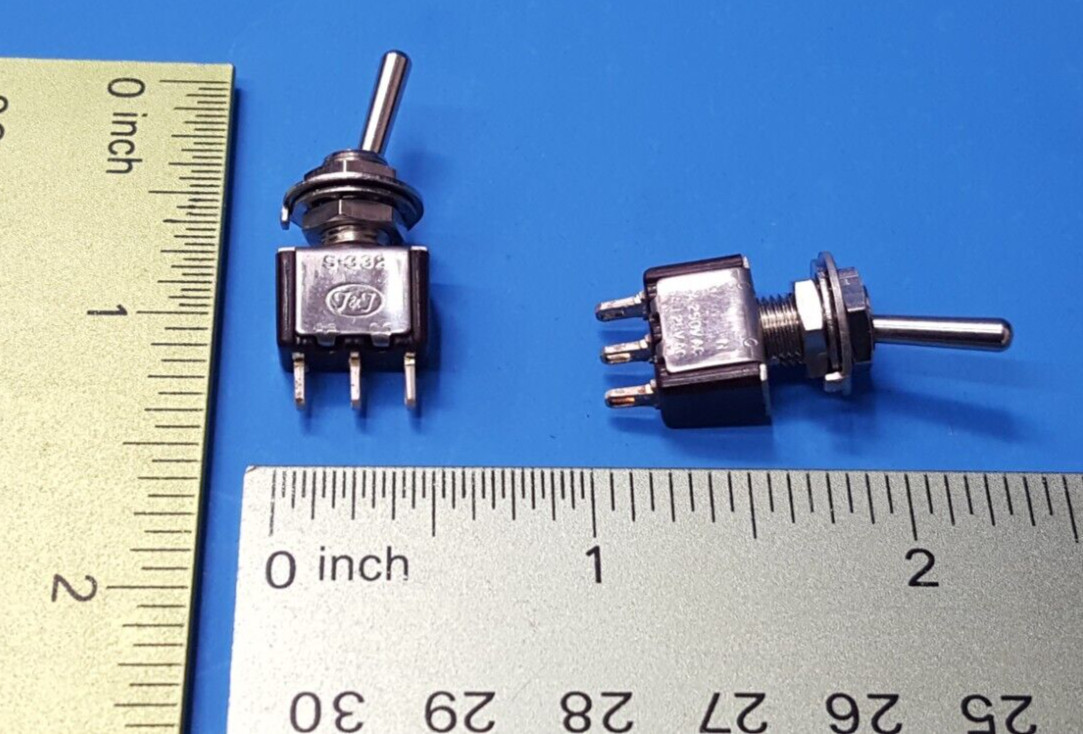 TOGGLE SWITCH , S-332 , J&J , SPDT ( ON-ON ) , 2A 250VAC , 5A 125VAC (2 pcs)
