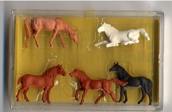 Preiser 4150 HO 1:90 Horses Figures (Pack of 5)