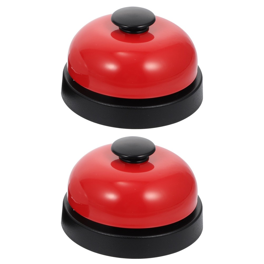 2Pcs Hand Pressing Bell Creative Service Bell Game Ringing Table Answering Bell