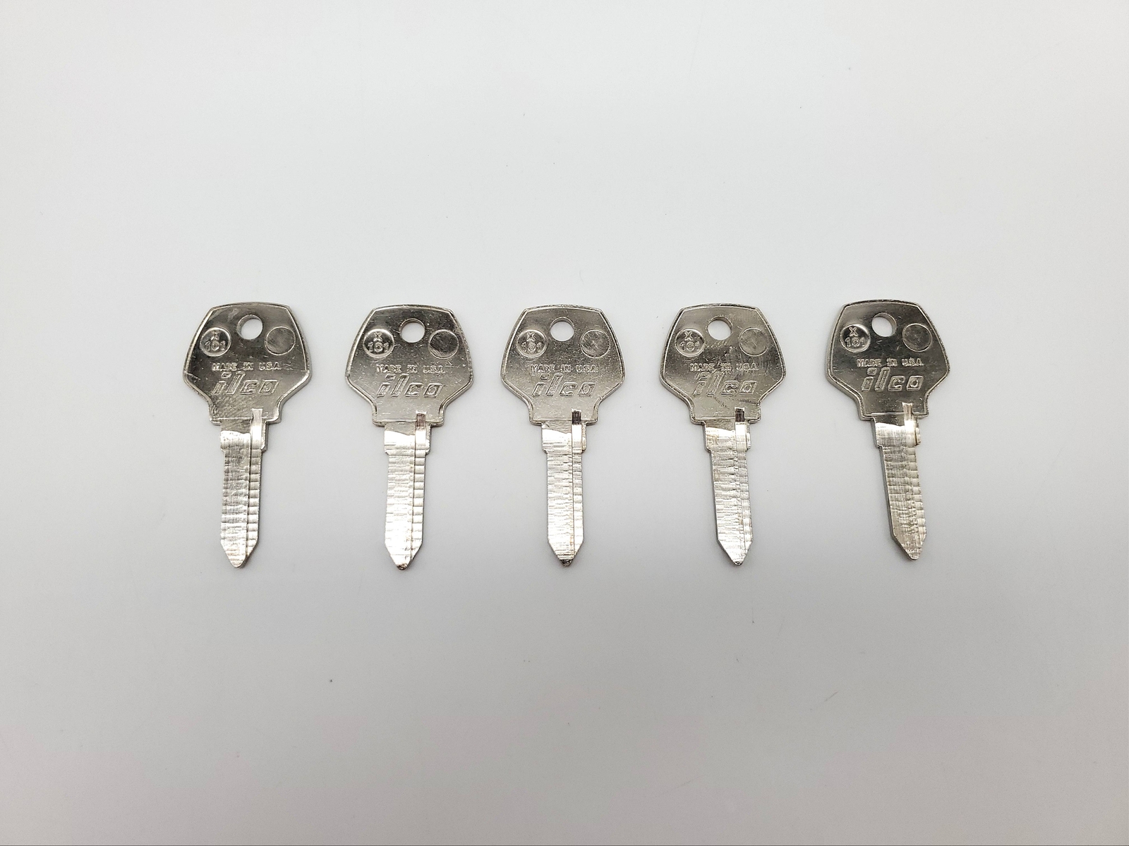 5x Ilco X101 Key Blanks For Some Harley Davidson Motorcycles Nickel Plated