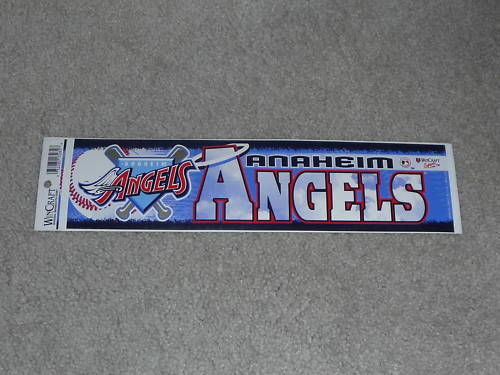 ANAHEIM ANGELS BASEBALL BUMPER STICKER VERY COLORFUL
