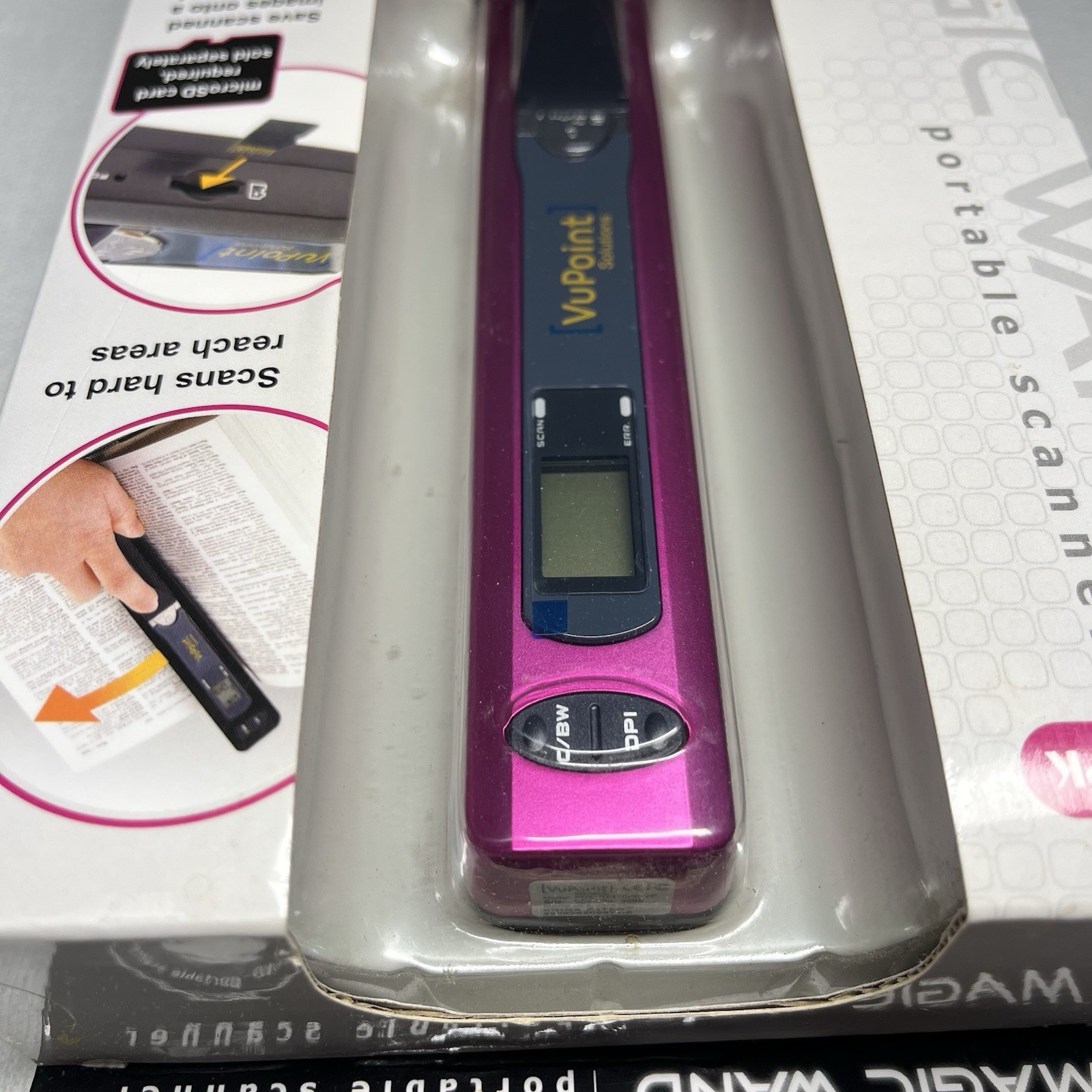 Vu Point Magic Wand Hand Held Scanner St415pk New In Box Hard To Find Pink Color