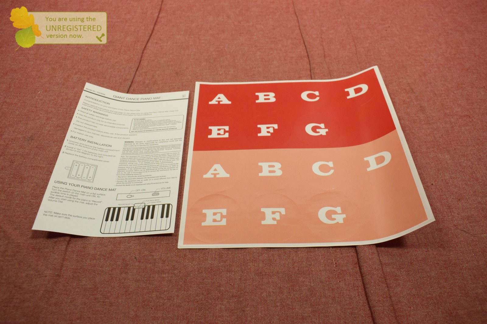 FAO Schwarz Giant 69" Dance-On Piano Mat (Damaged)