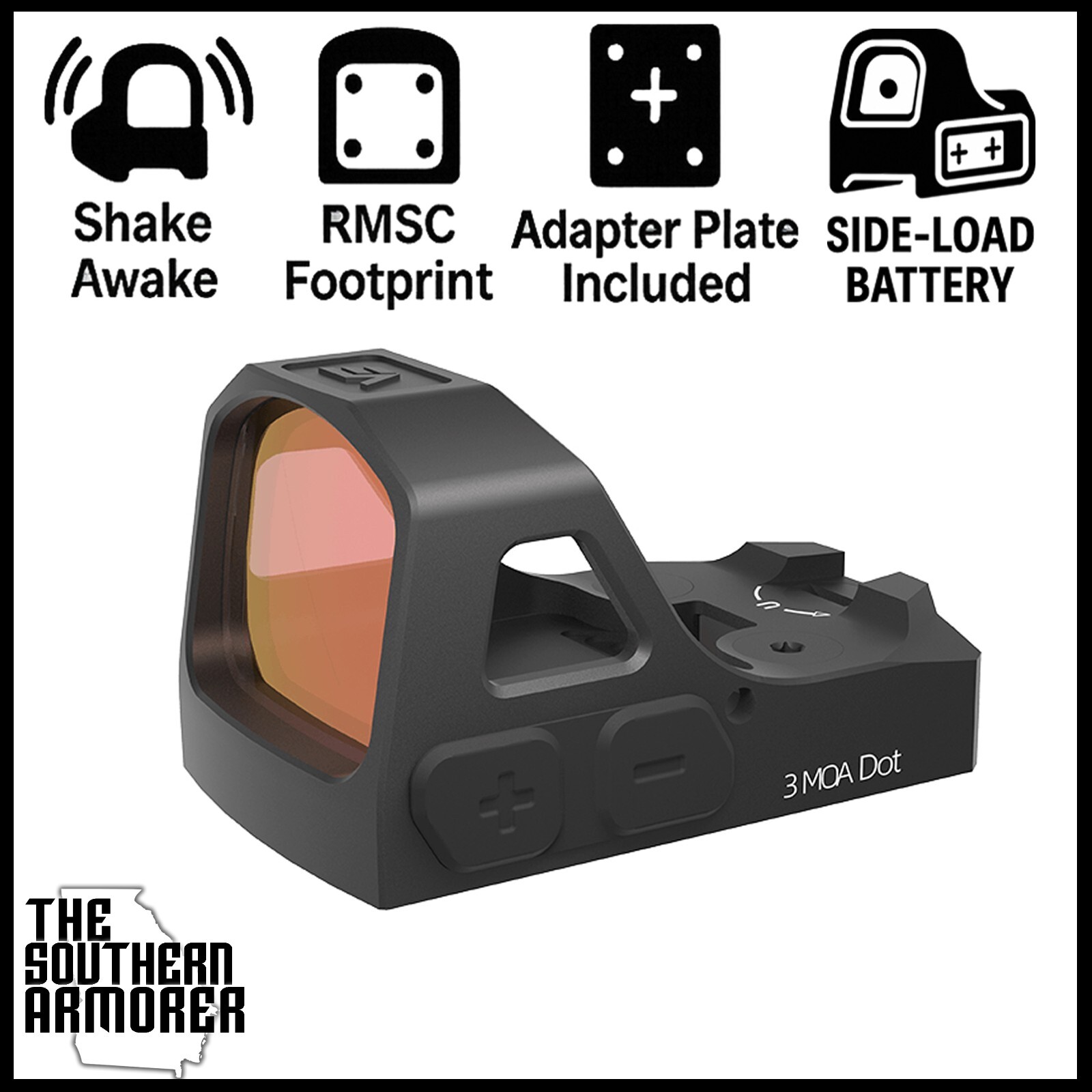 UPGRADED SHAKE AWAKE RED DOT OPTIC FOR GLOCK® MOS 17 19 19X GEN 5 SIDE LOAD