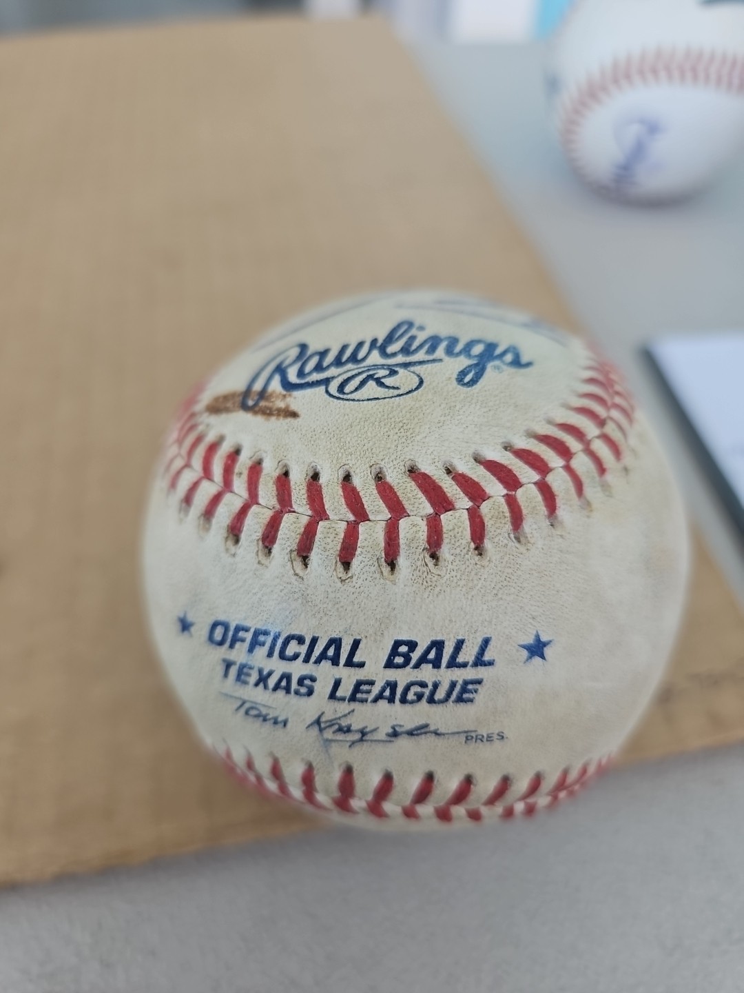 Rawlings baseball signed by 5 texas league minors                A3
