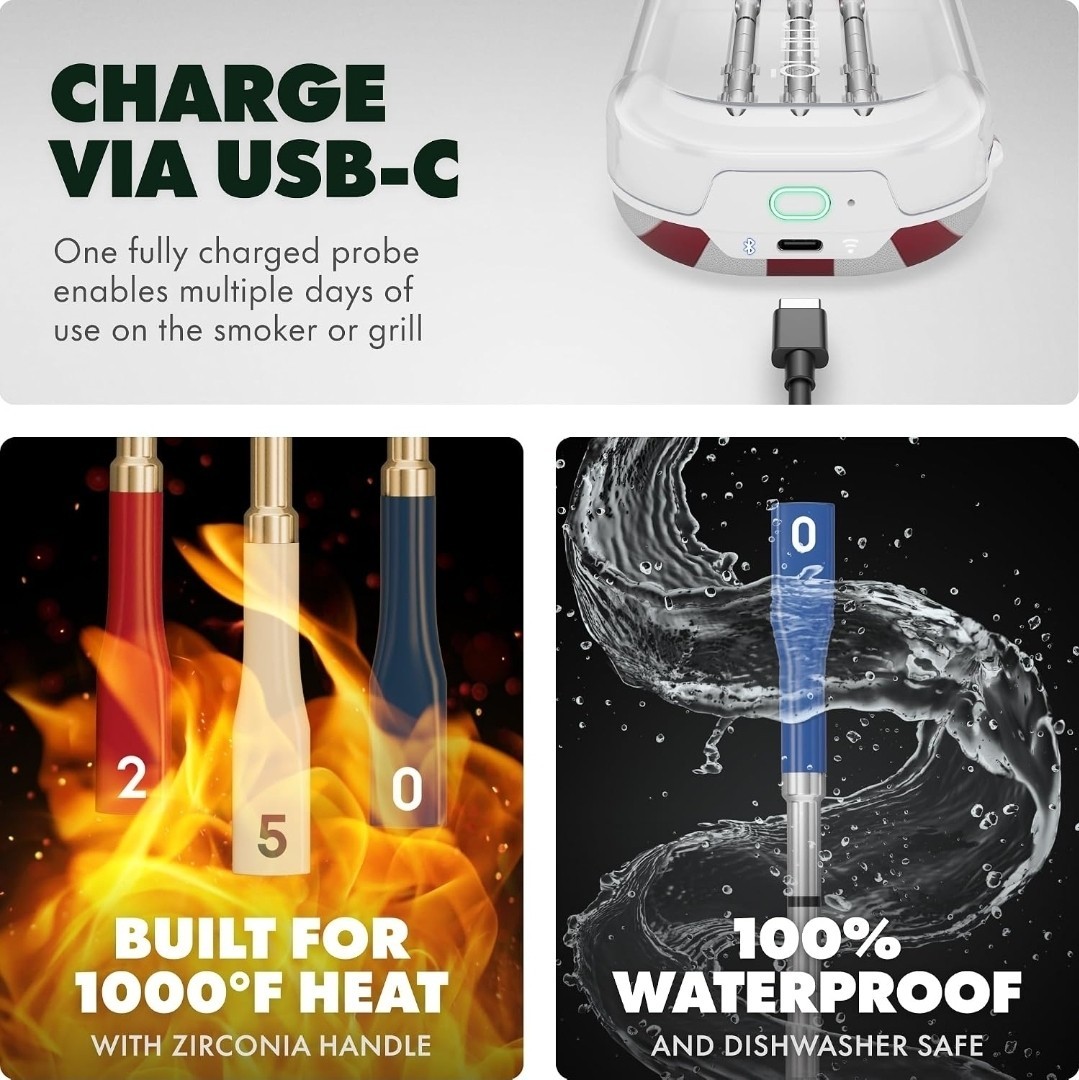 Limited Edition - CHEF iQ Sense Smart Wireless Meat Thermometer WiFi 3 Probes
