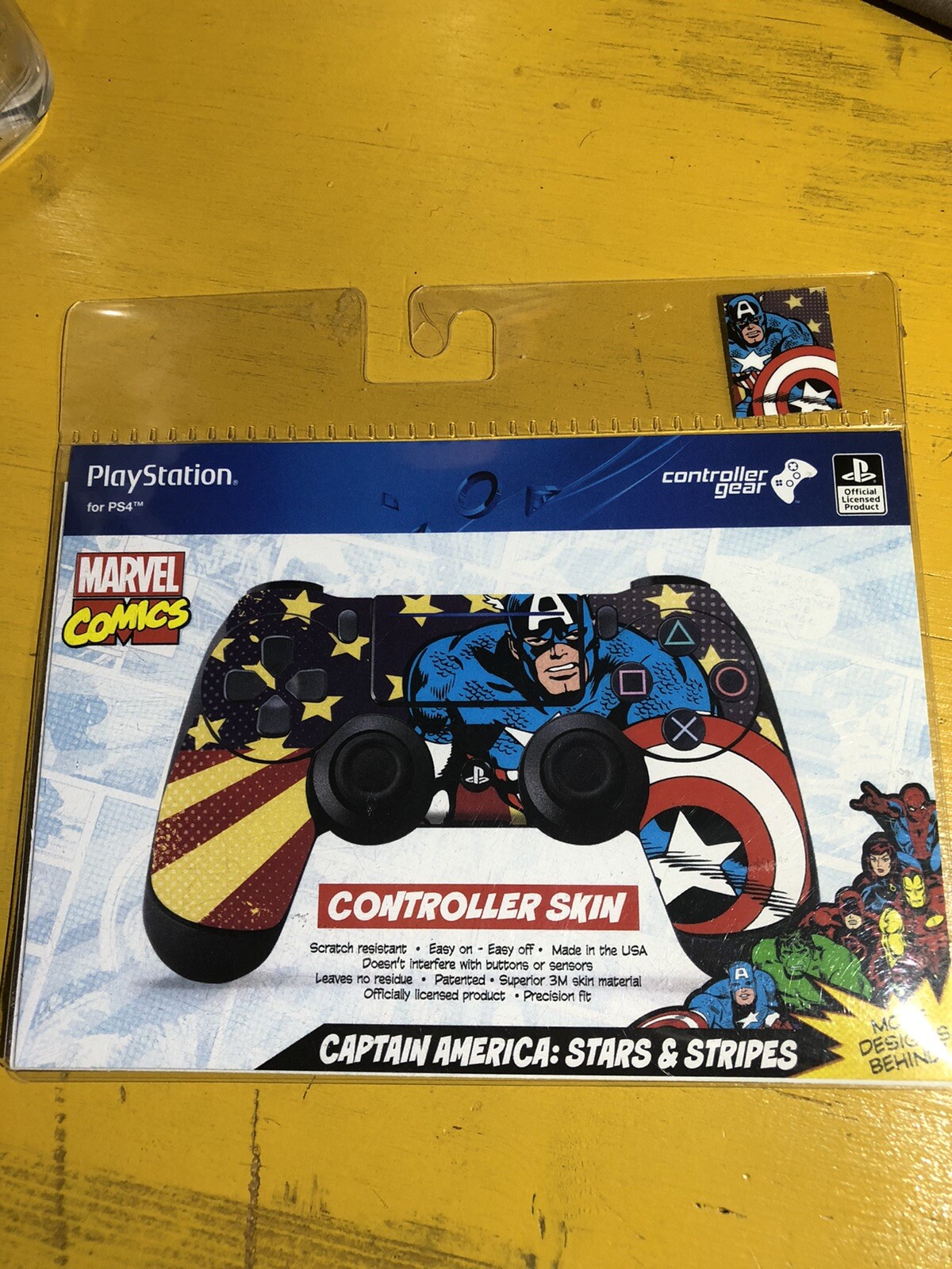 PS4 Controller Skin Captain America Playstation Marvel Comic Hero