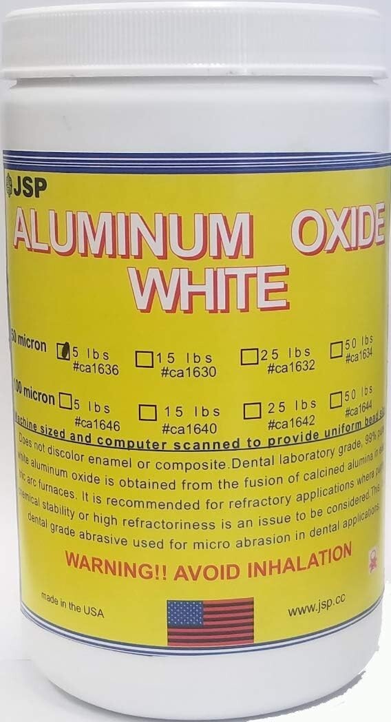 ALUMINUM OXIDE 50 micron WHITE 5 LB Polishing Blasting Media Abrasive Tumbling