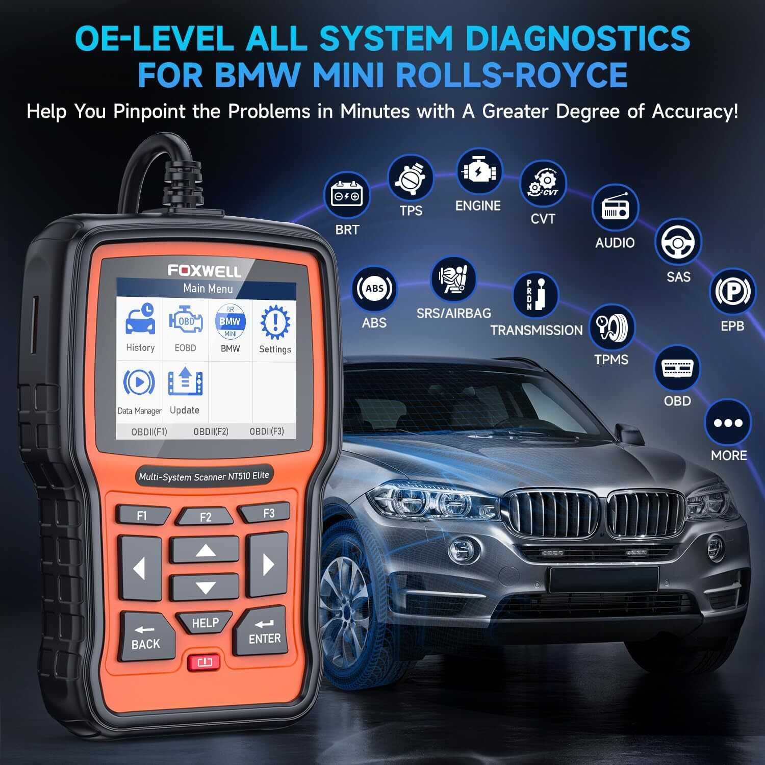 FOXWELL for CHRYSLER/JEEP/DODGE Automtive Diagnostic Tool OBD Scanner DPF TPMS