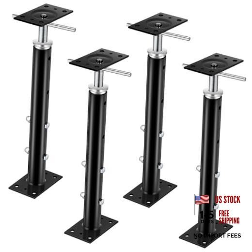 Pcs Adjustable Jack Post Height Range, Basement Floor House 19"-36" 2 Black