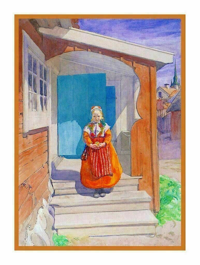 Swedish Carl Larsson's Lillanna Sundborn Counted Cross Stitch Chart Pattern