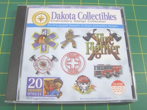 3 Embroidery CDs Firemen, Nurses, Bears  Dakota Collectibles & Thread Art  #1447