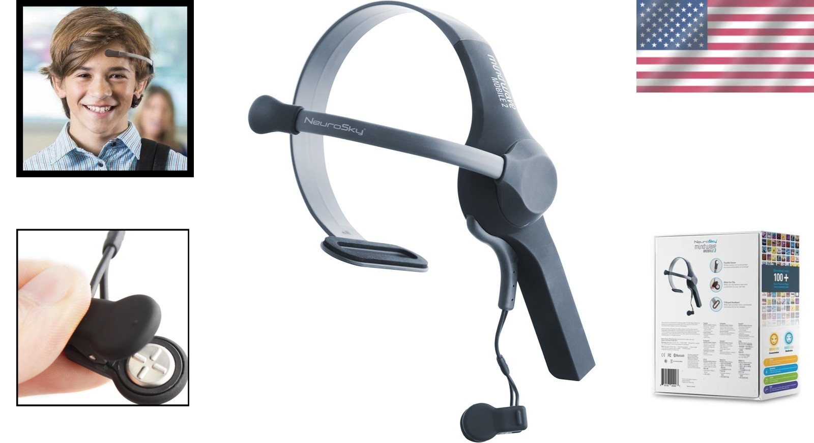 MindWave Mobile 2 Starter Kit - Bluetooth EEG Headset, Real-time Brainwaves