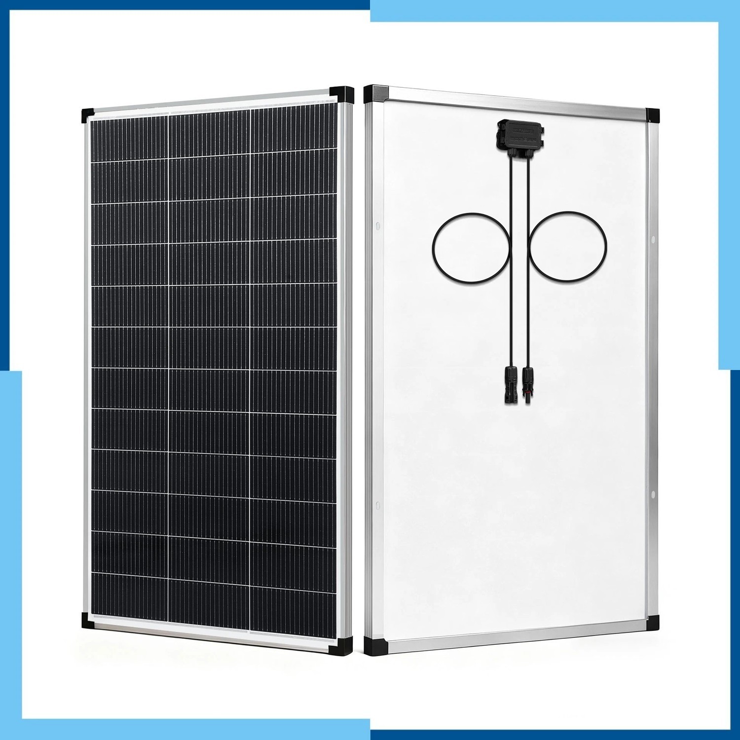 200W Mono Solar Panel N-Type 18V 18BB for RV Camper Boat Off-Grid Battery System