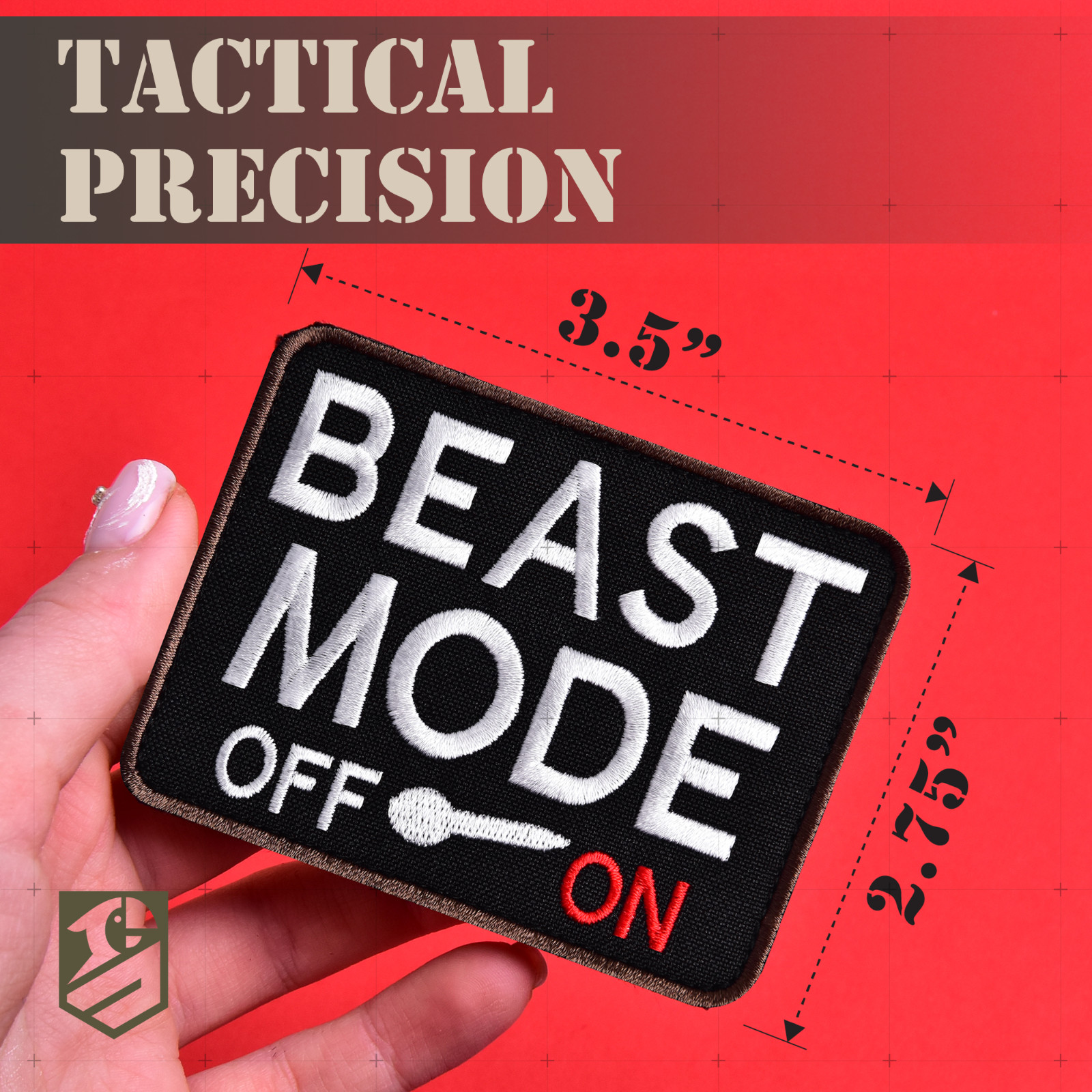 2pcs Beast Mode ON Patch Embroidered Tactical Morale Patches