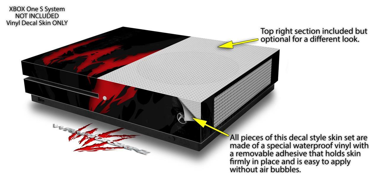 Skin XBOX One S Console Controller WraptorSkinz WZ on Black