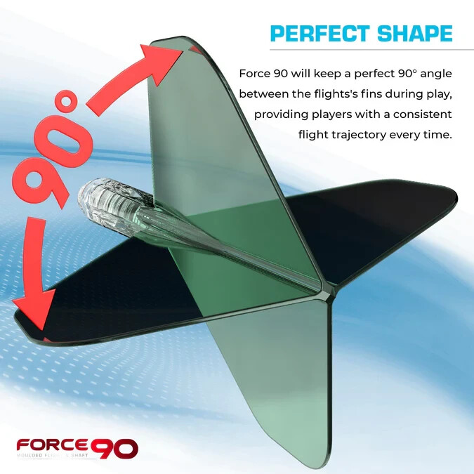 GRADIENT GREEN INTERMEDIATE NO2 MISSION FORCE 90 1 PIECE MOLDED SHAFT & FLIGHT