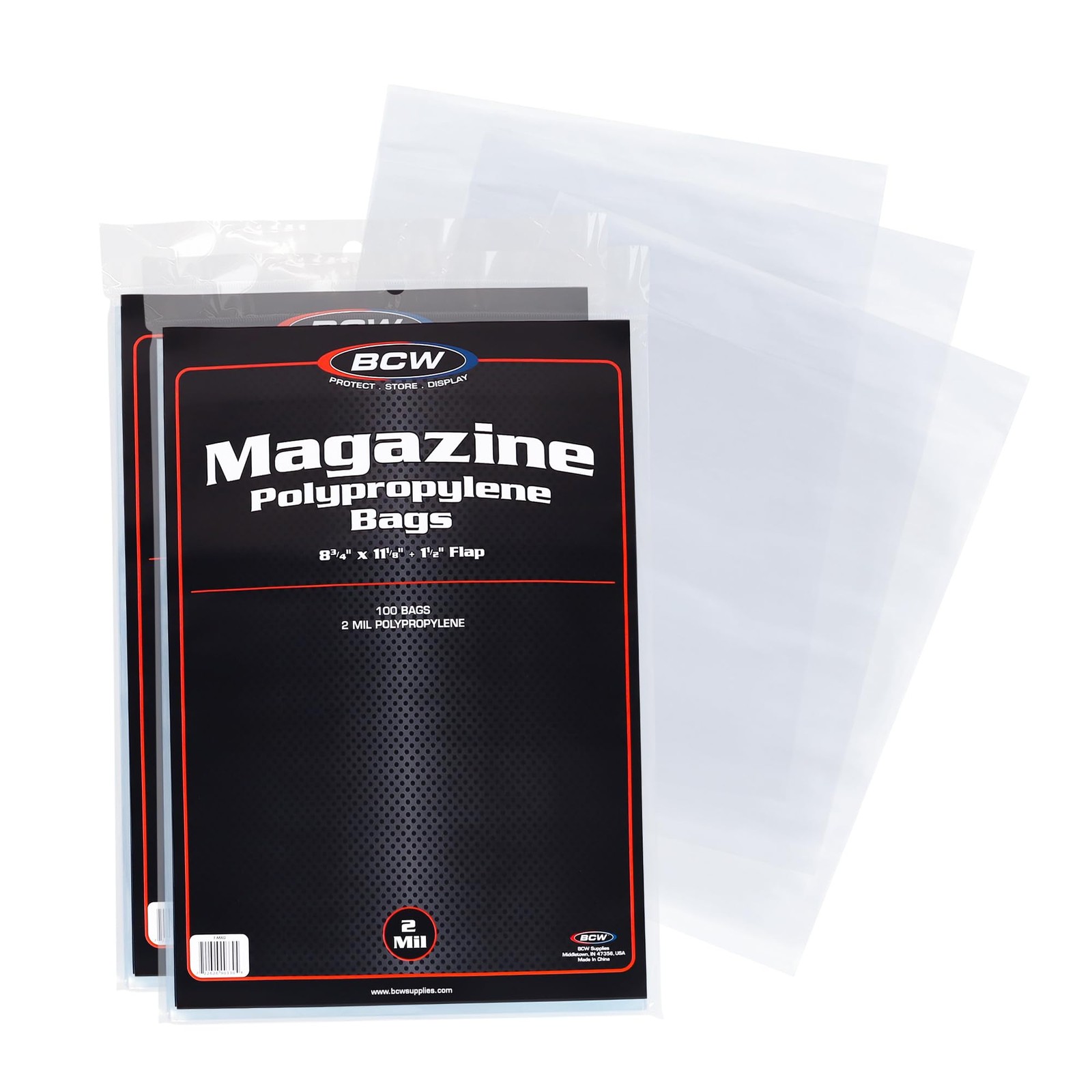 BCW Magazine Bags - 200 Count | Fits Standard 8.5 x 11 Inch Magazines | Acid-...