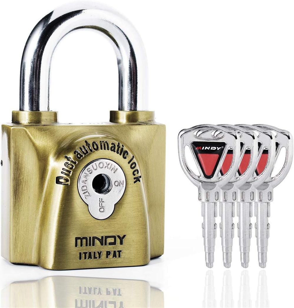 Mindy 60mm Heavy Duty Waterproof Keyed Padlock with 4 Keys