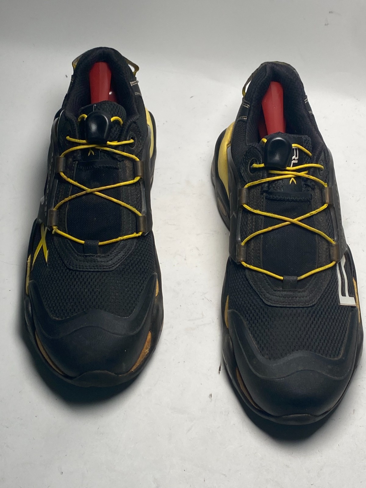 Y2K Ralph Lauren RLX Xtreme Men's Size US 9D Athletic Sport Shoes Black Yellow