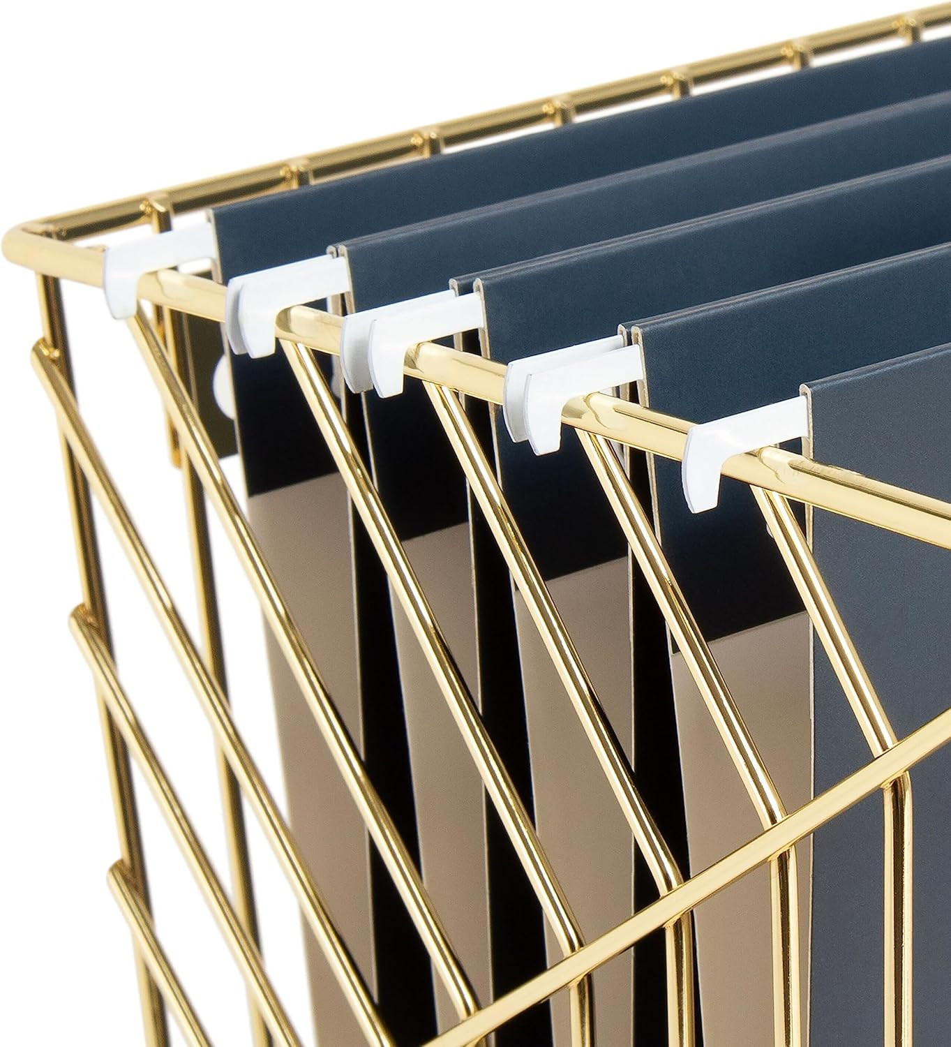 Metal Hanging File Organizer, Letter Size, Desktop Accessory, Vena Collection, G