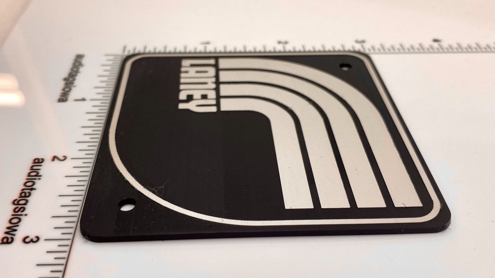 Laney Klipp Amplifier Badge Logo Custom Made Incised Acrylic