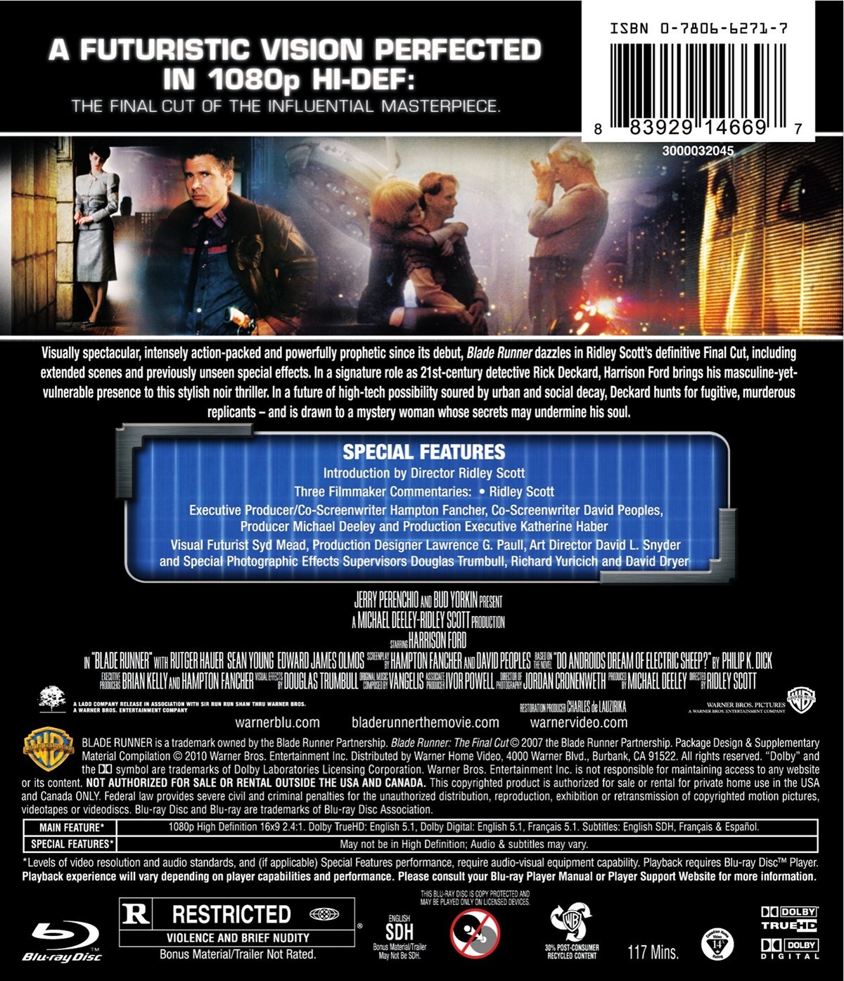 Blade Runner The Final Cut Blu-ray Harrison Ford NEW