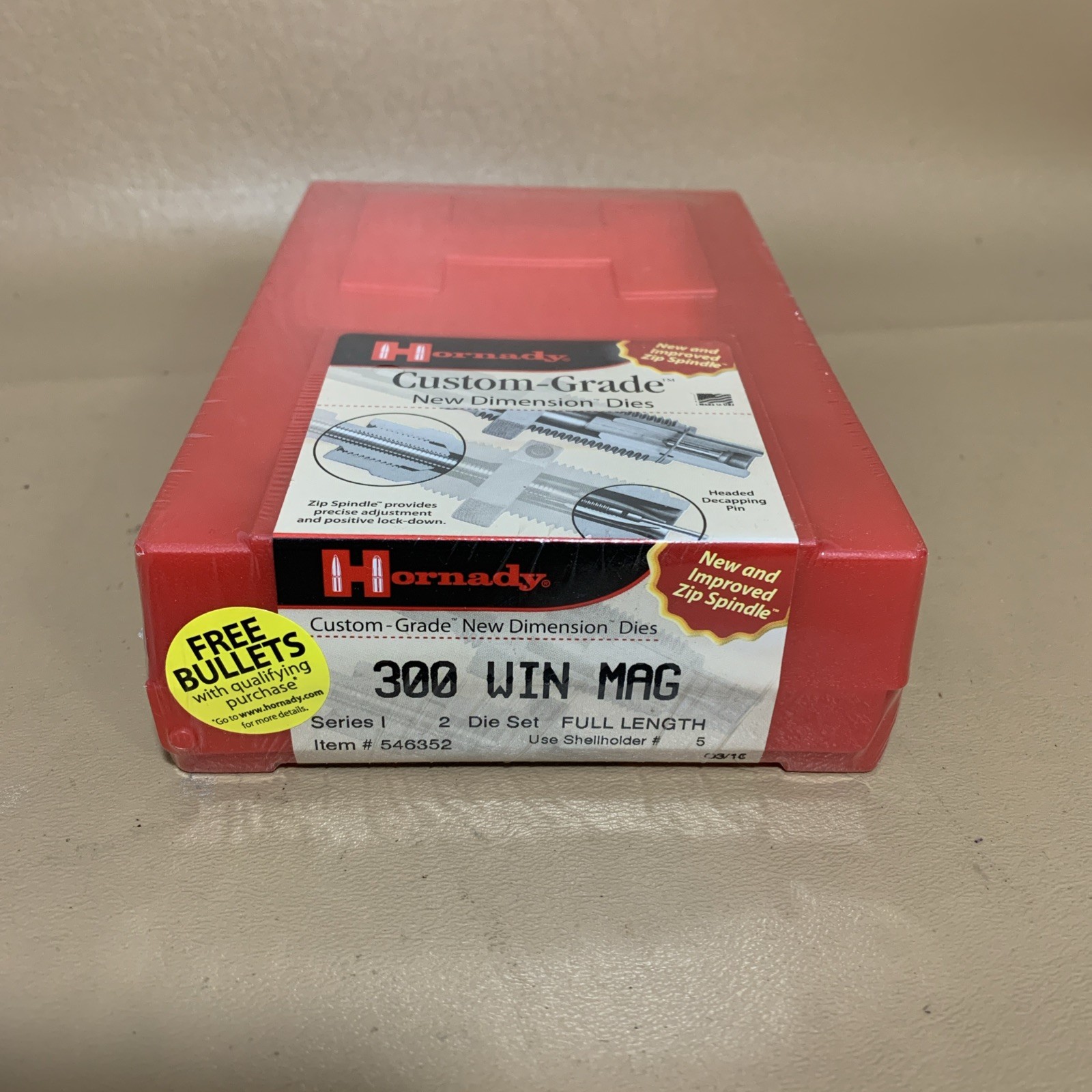 Hornady Custom Grade Dies .300 Win Mag Series I Full Length 2-Die Set 546352