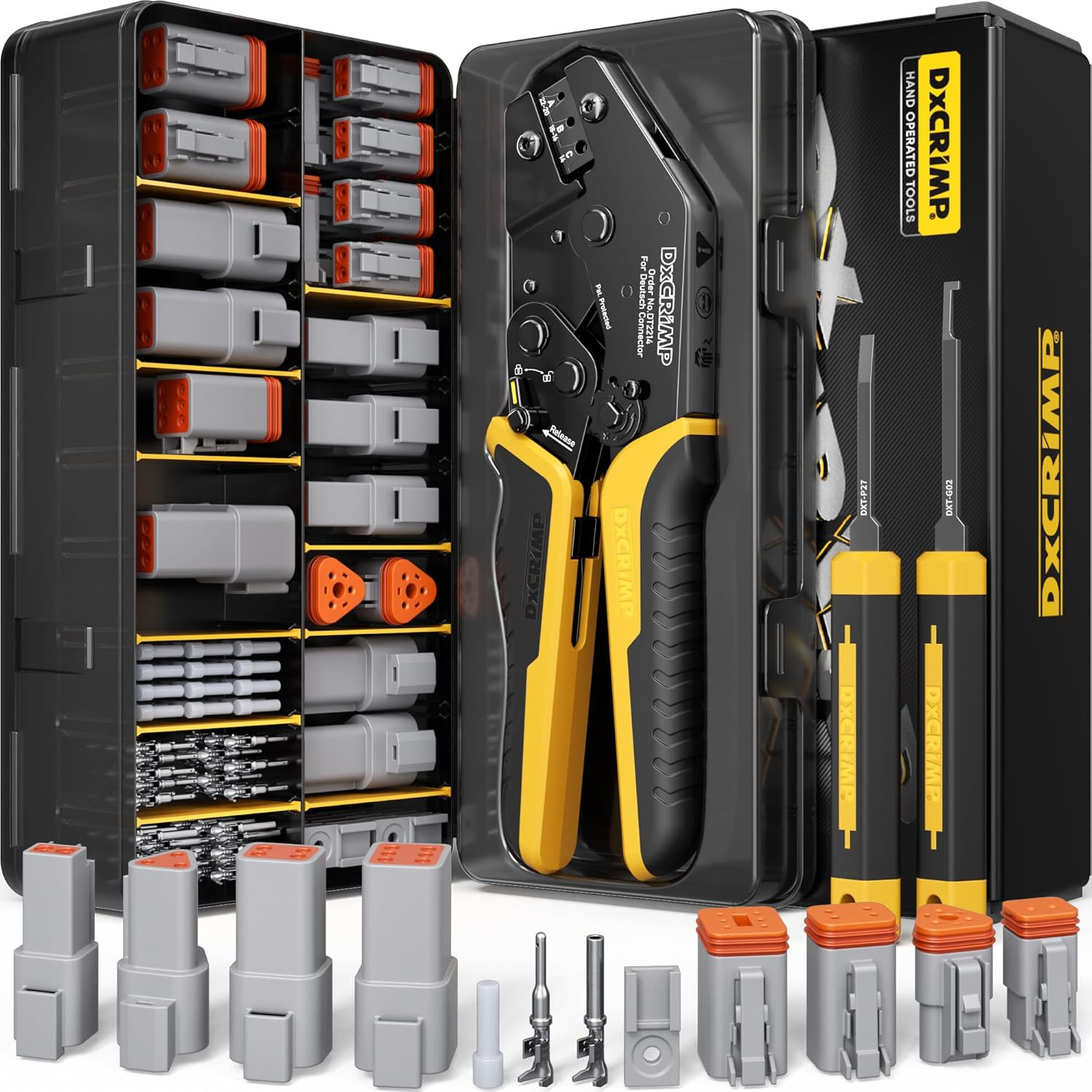 Deutsch DT Series Connector Crimping Tool Kit, 2/3/4/6 Pin Waterproof Automotive